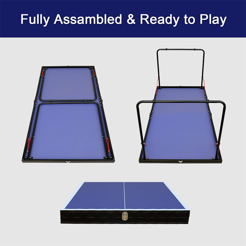 iYofe Sports Table Tennis Table Foldable & Portable Ping Pong Table Set